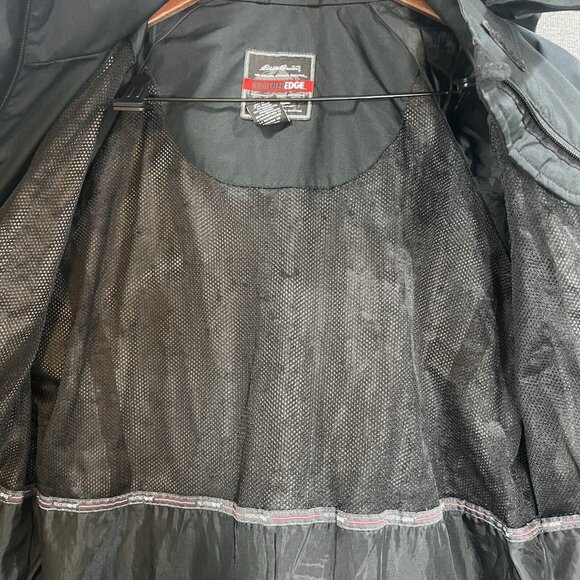 Eddie Bauer Jacket Men Large Weather Edge Black Hooded Windbreaker Rain Jacket - Picture 12 of 16